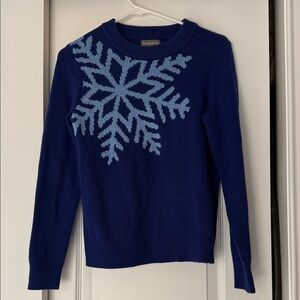 Style & Co. Navy Blue Snowflake Sweater